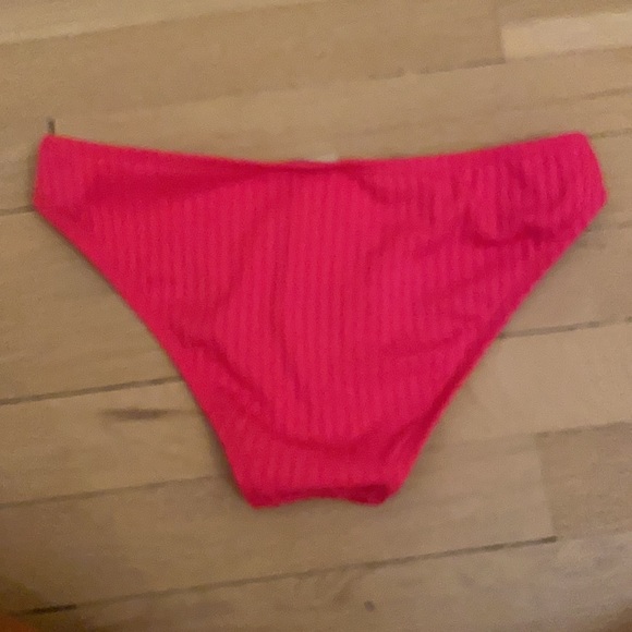 Xhilaration neon pink cheeky ribbed bikini bottom - Picture 2 of 4